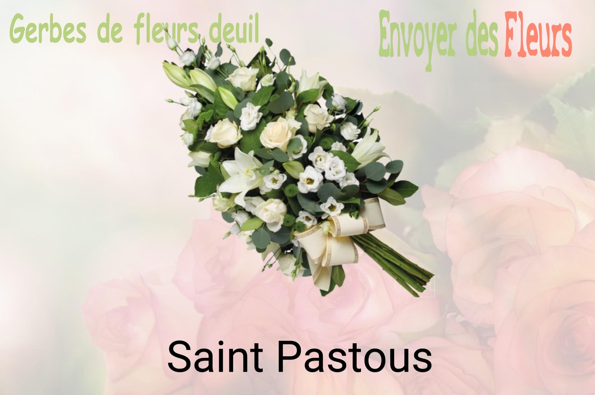 Gerbe de fleurs de deuil livrée à Saint-Pastous
